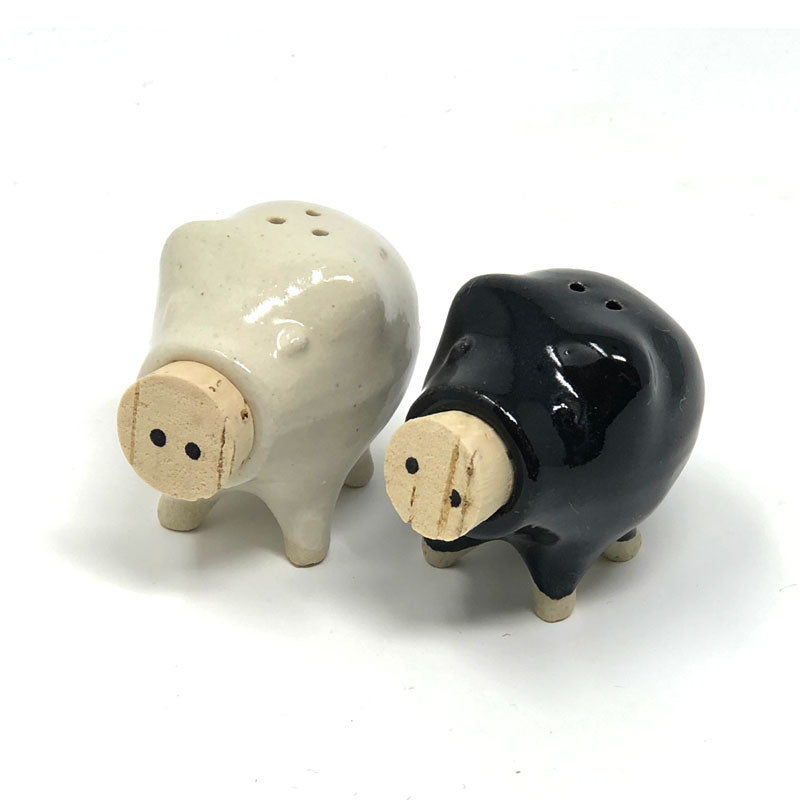 Vintage Pig Salt and Pepper Shakers, Pig Chef Salt N Pepper Push Down  Shakers, Push Button Shaker, Vintage Pig Shakers 